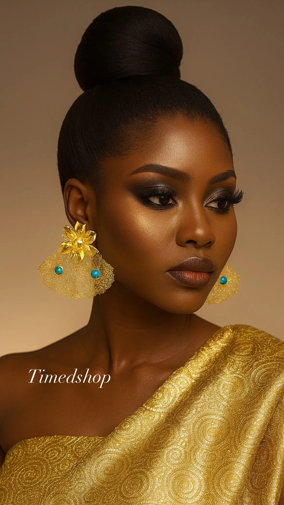 Boucles d’Oreilles Prestige “Reine d’Or