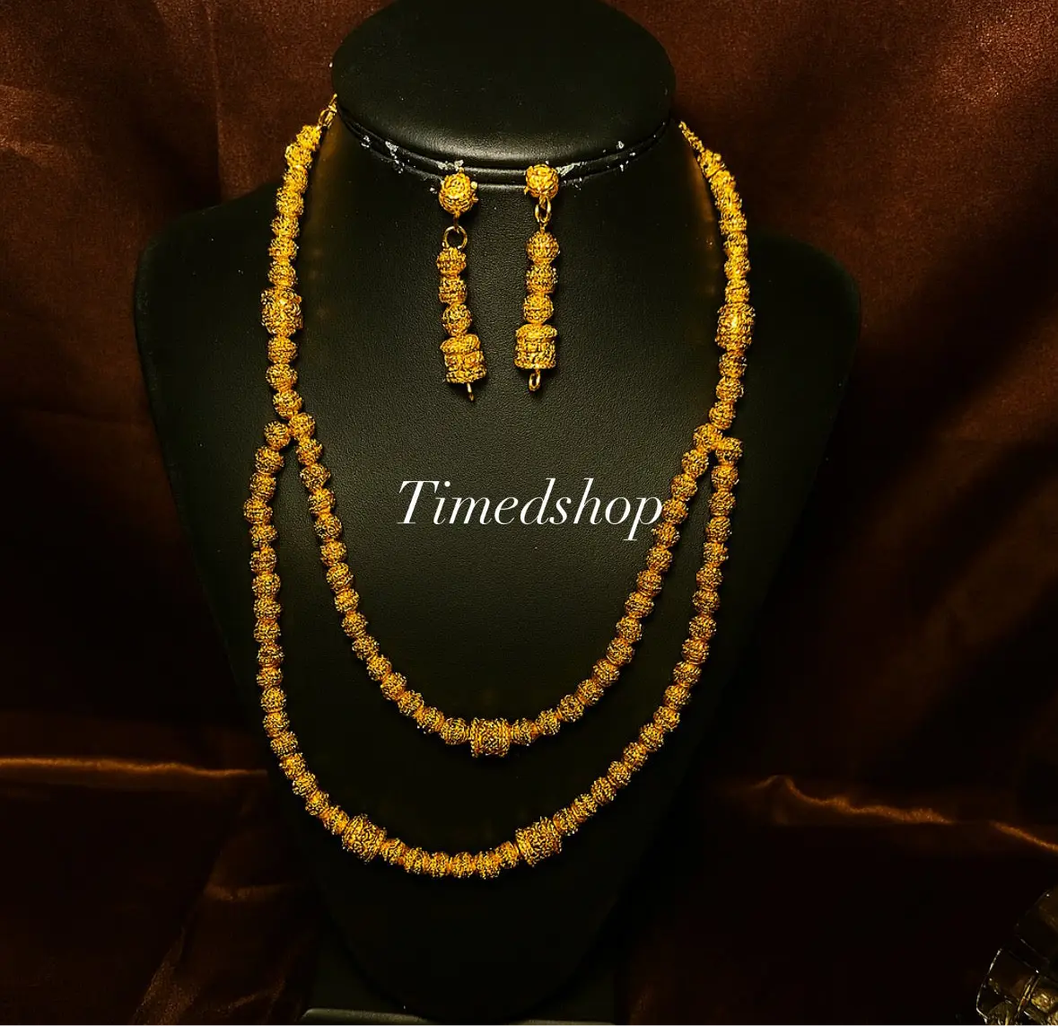 Parure Dorée Royale – Bijoux Africains Fabriqués en Inde