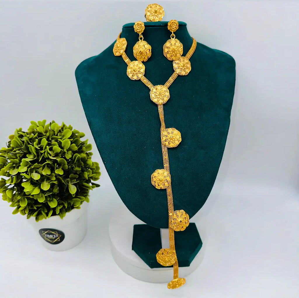 Parure Royale Dorée – Inspiration Africaine Inde 🇮🇳 2 gramme d'or