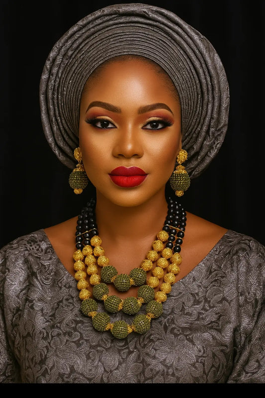 Parure Traditionnelle Nigériane – Élégance Royale