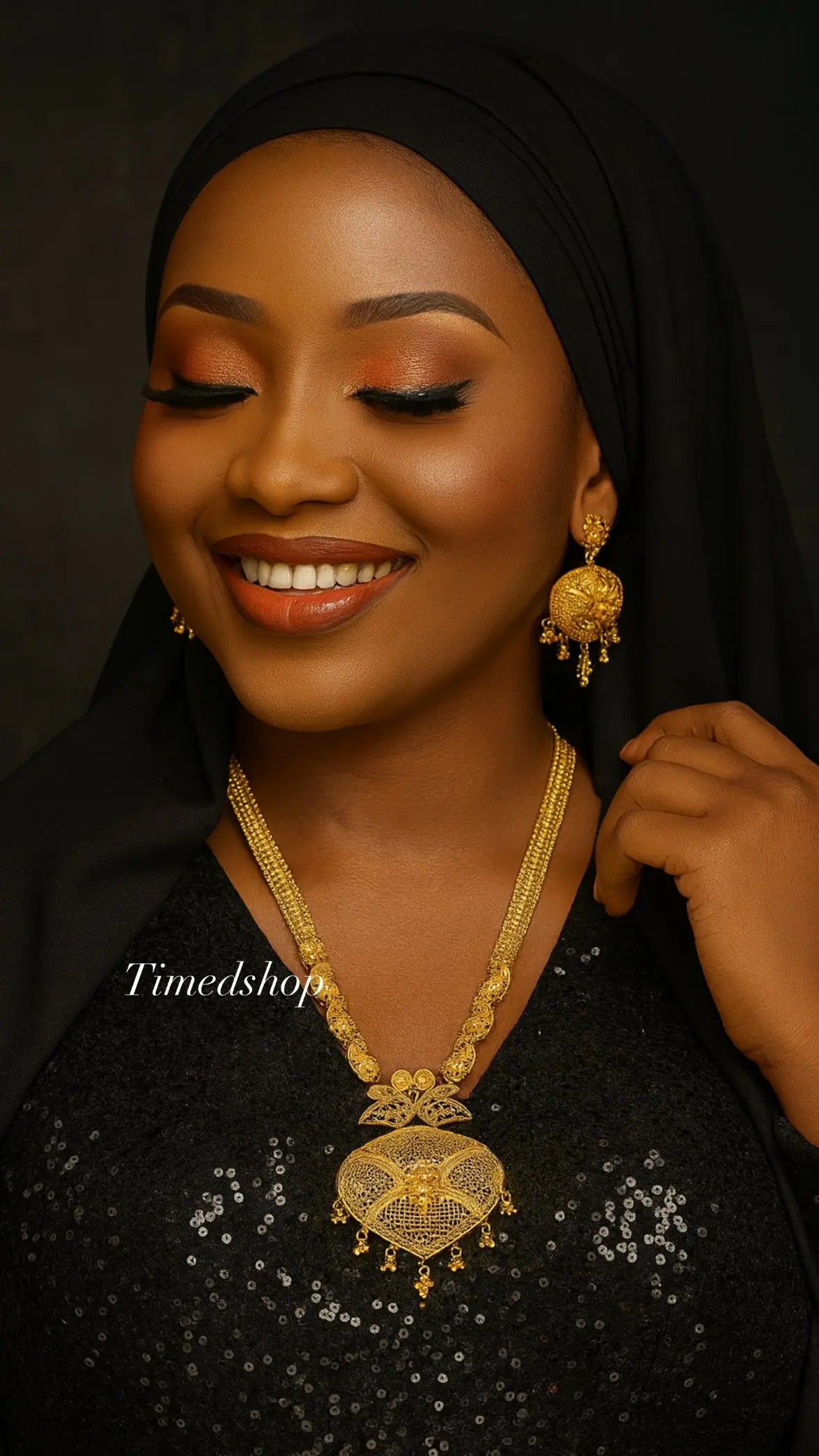 Sautoir Néné - Plaque or 3 grammes 21k Gold