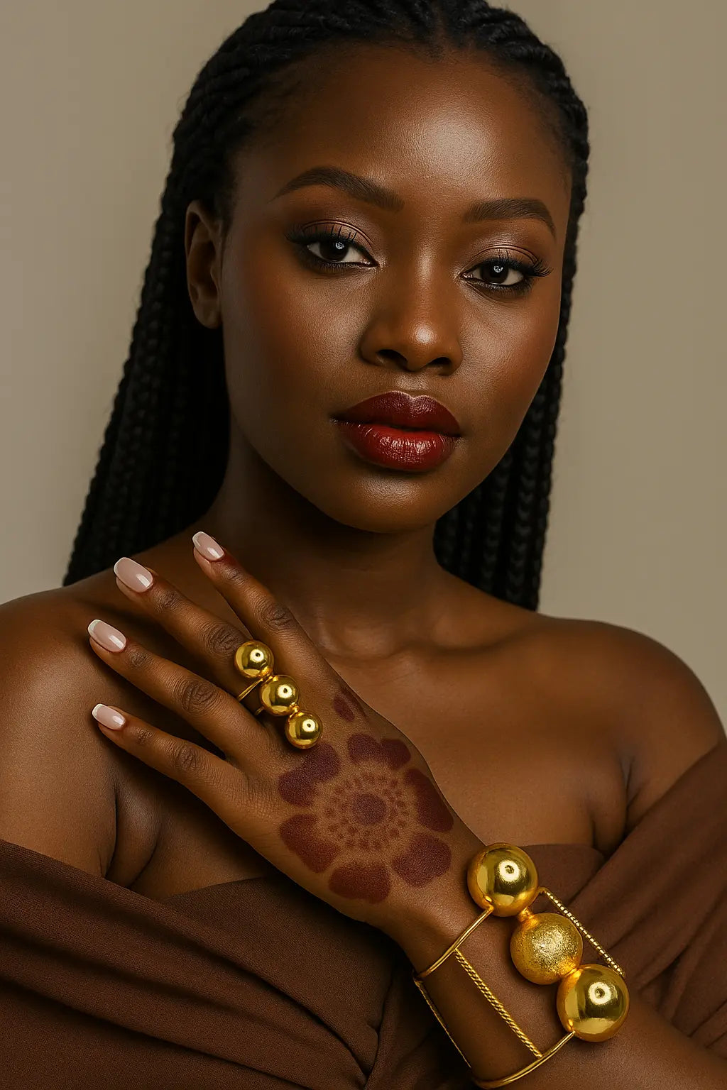 Bracelet 3 boules chic durable jaune or clair