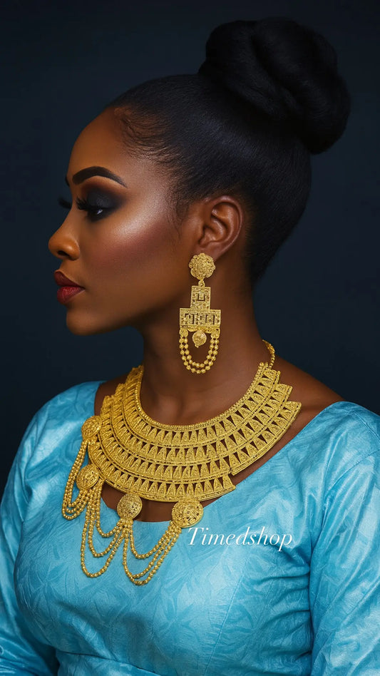 Parure de Bijoux Dorée – Plaqué Or 5g | Modèle Royal