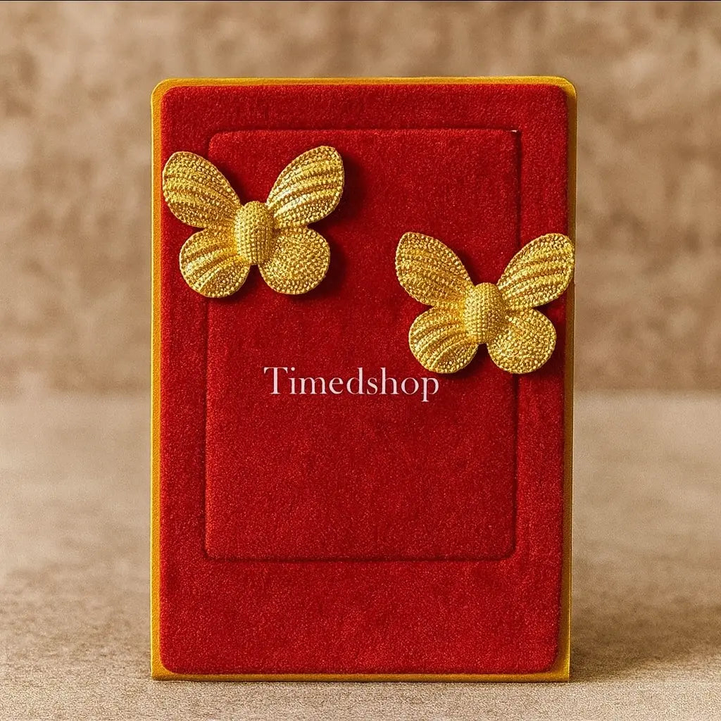 Boucle d'oreille Papillon Dorée