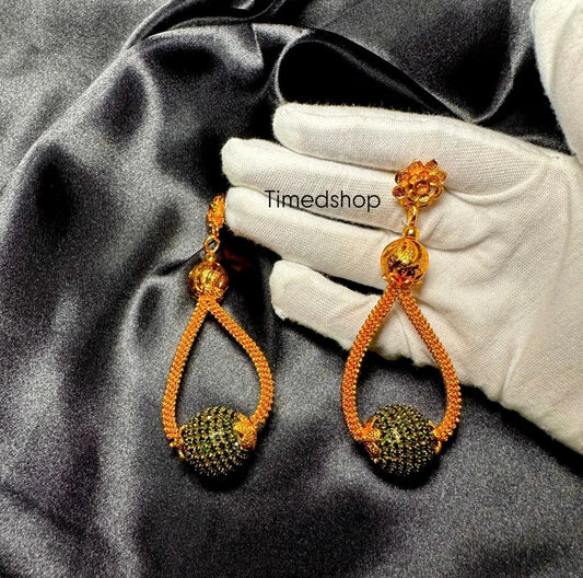 Boucles d’Oreilles “Reine Ébène” – Signature Timedshop