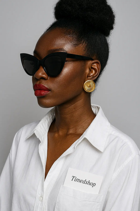 Boucles d’oreilles dorées Soleil Radieux