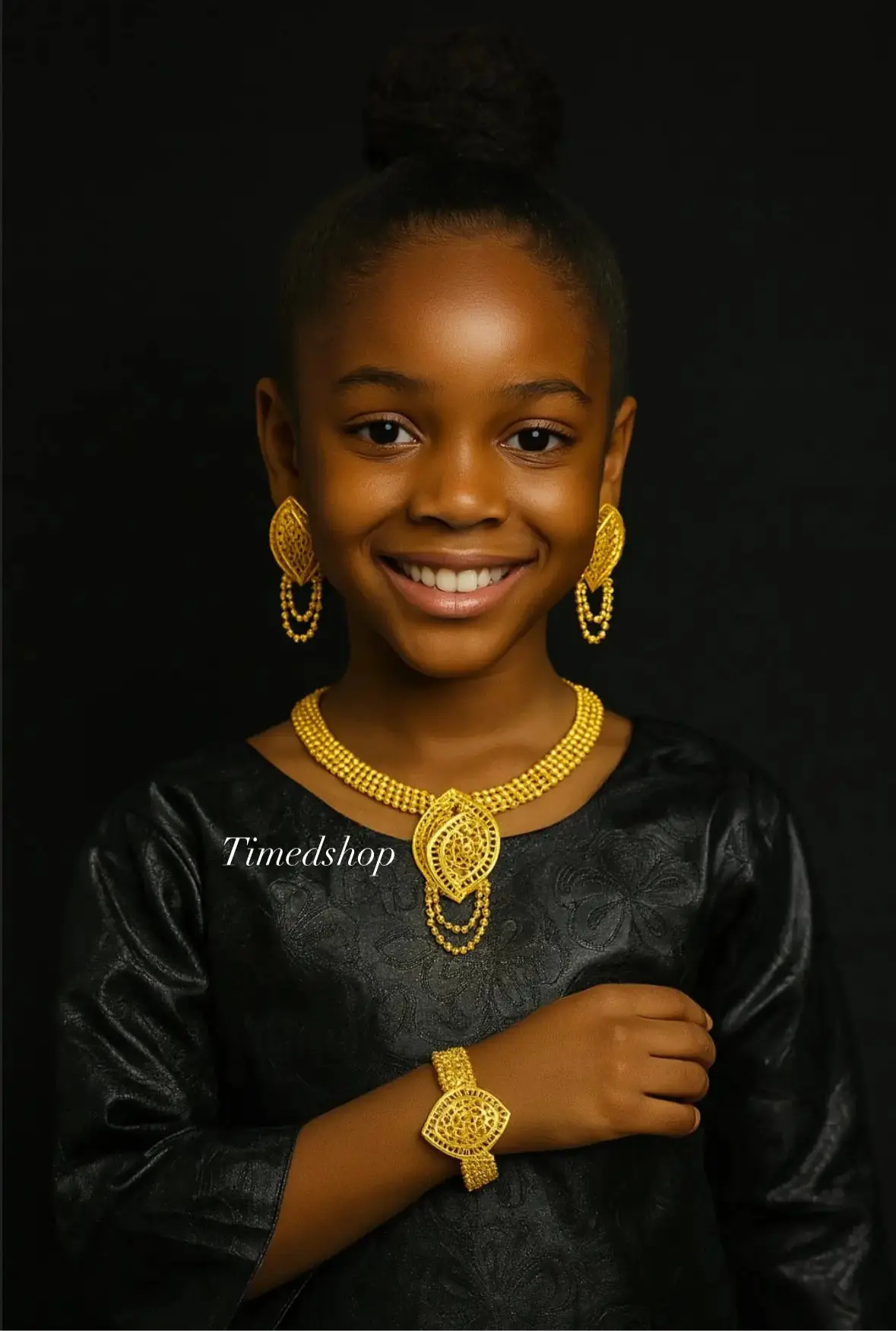 Parure de bijoux dorés pour enfants- Modèle Royal