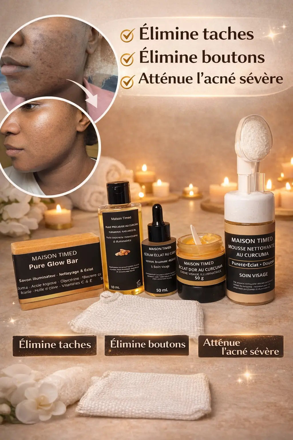 Gamme Gold Prestige skincare- Rituel éclat au curcuma