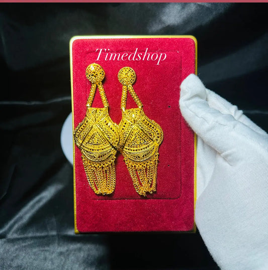 Boucles d’Oreilles Dorées -Filigranées
