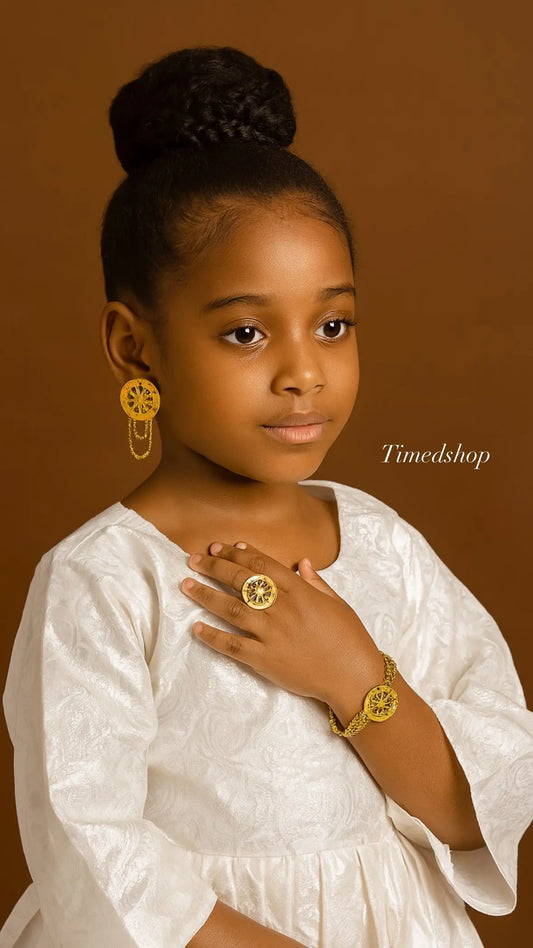Ensemble de Bijoux Dorés pour Enfant – Timedshop