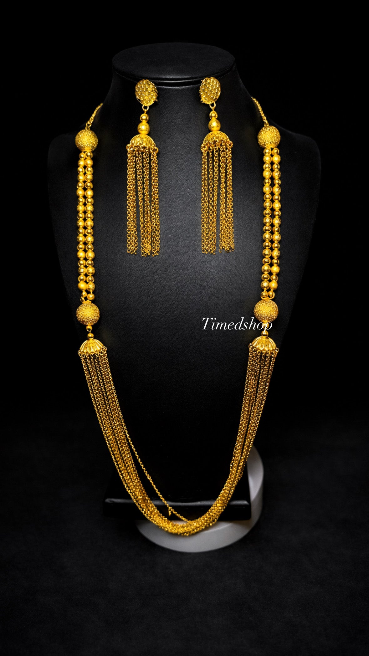 Parure Cia - Dorée long chic