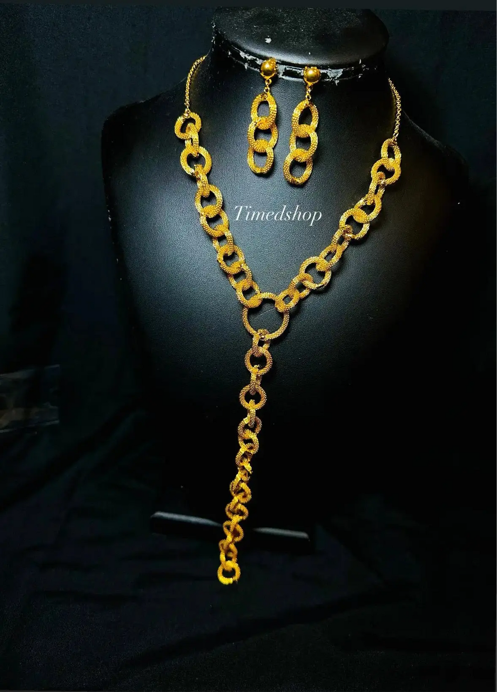 Parure Yarie- Djolokho en V- Jaune or 💛✨