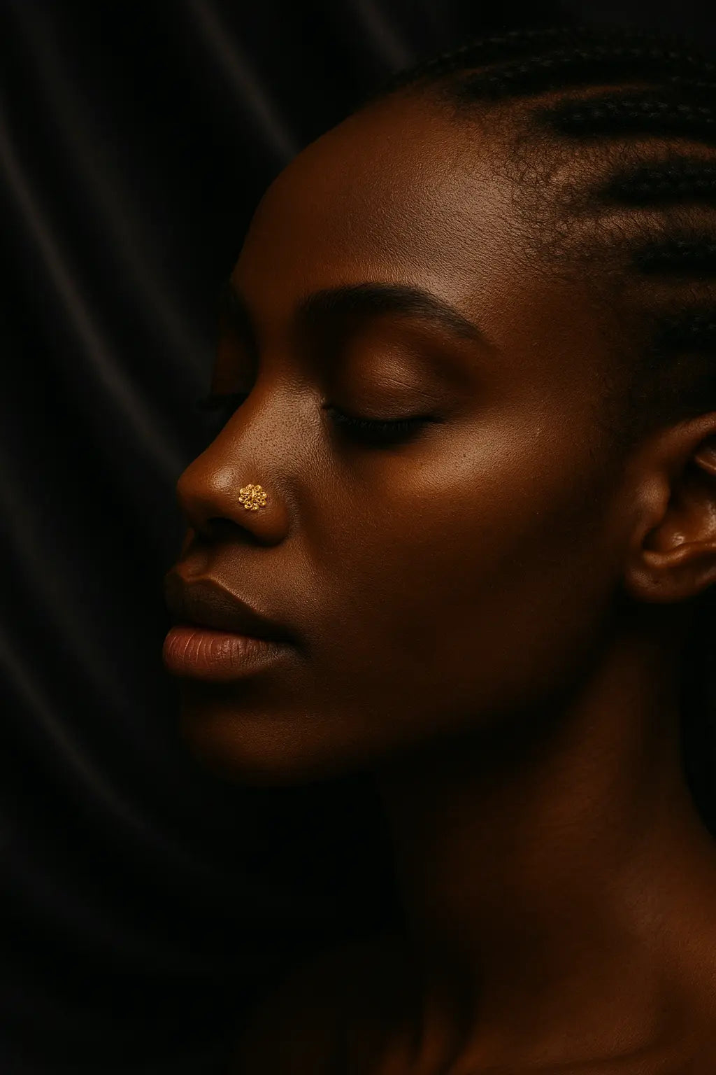 Piercing de nez en or 2 g – Motif Soleil