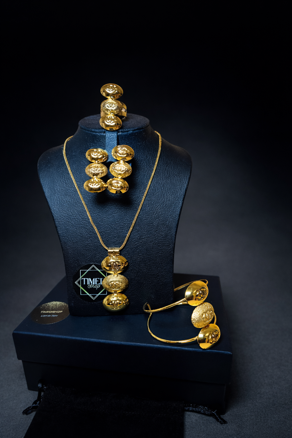 Parure Marietou -Plaque or effet 18k