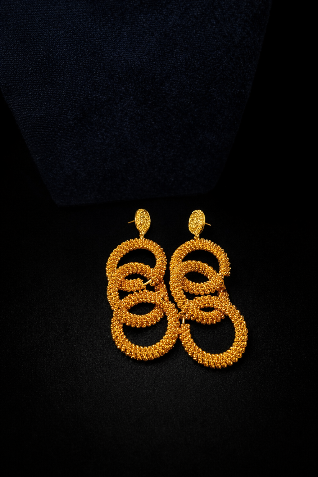 Parure Diakhoumba – Djolokho Plaqué or Garantie Chic- Or rouge Orangé- Colliers& Boucle d'oreilles