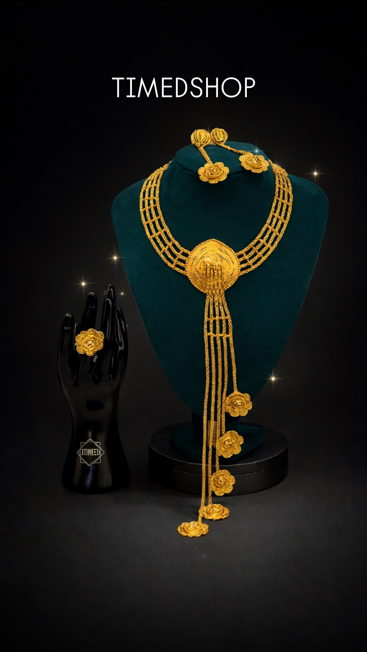 Parure Mamy-Plaque or 21k (Réf : TS-3456)