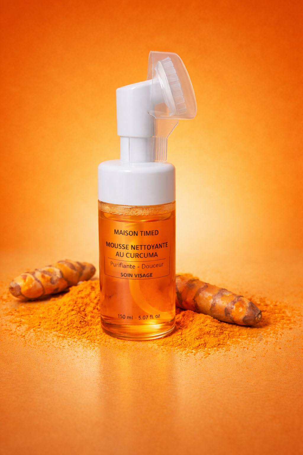 Anti tache & bouton MOUSSE NETTOYANTE VISAGE AU CURCUMA