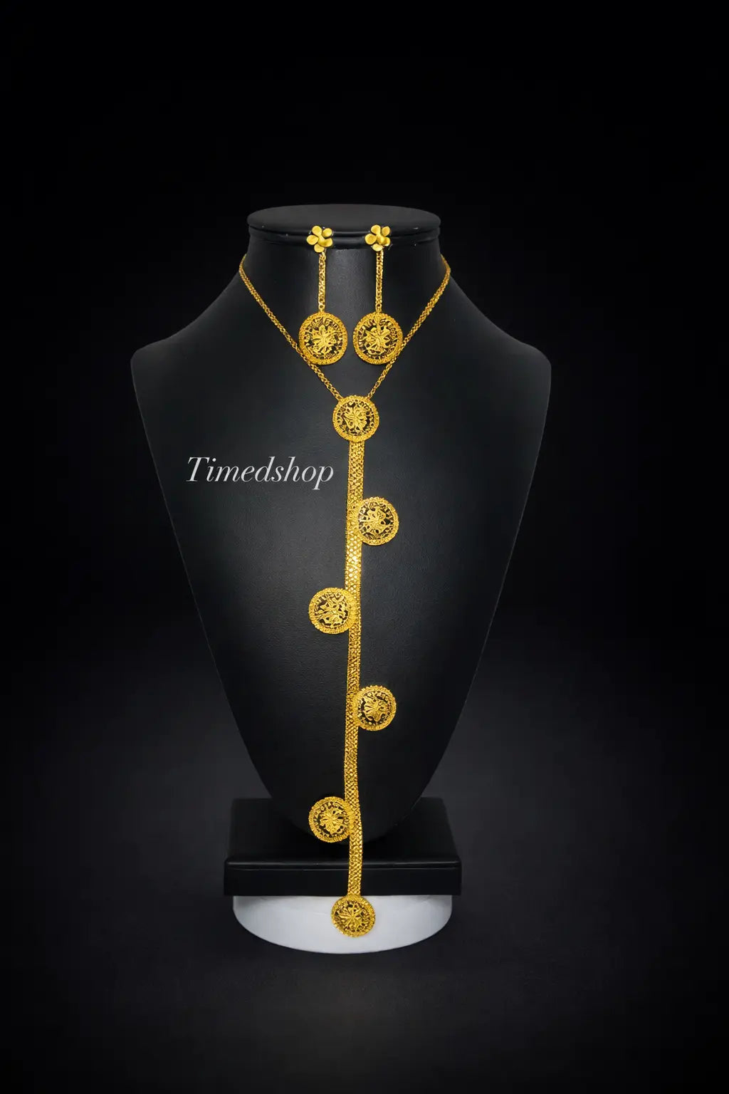 Parure Fadima Dorée Longue – Élégance Royale