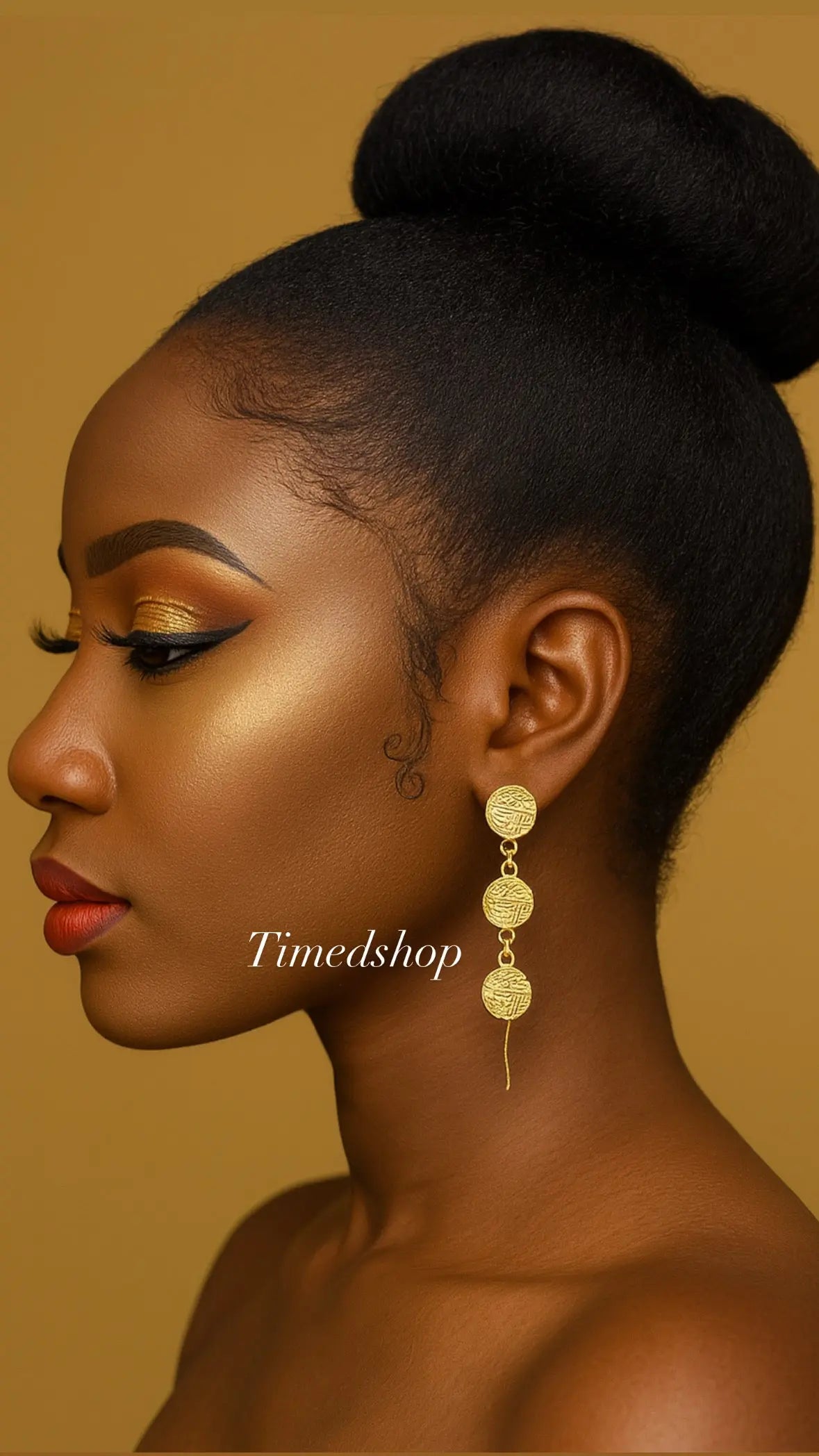 Boucle d'oreille Sadio-4cm longueur