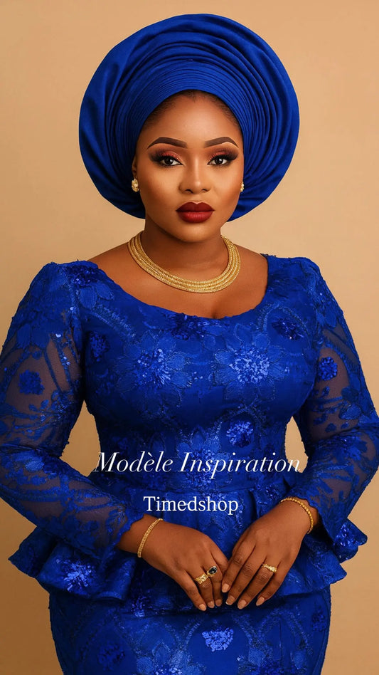 Dentelle de tulle- Bleu Royal