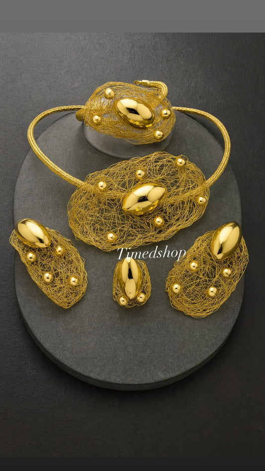 Parure Organza-Plaqué Or 18k