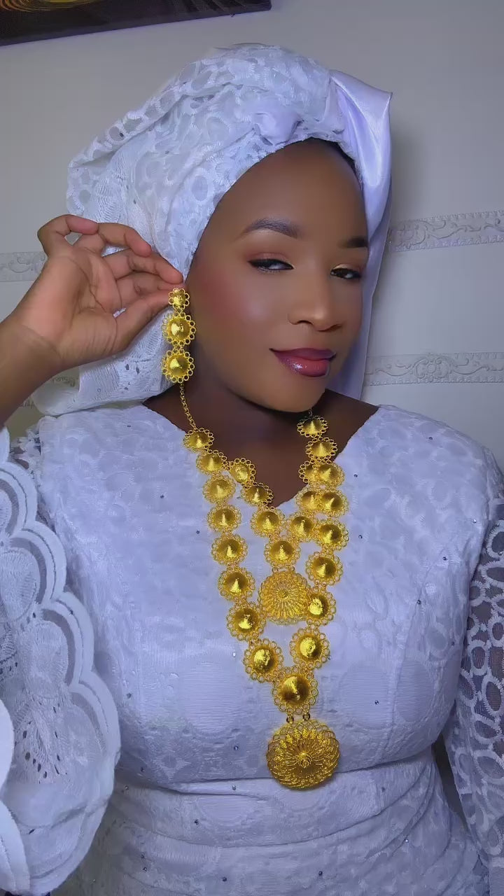 Parure Tiné - Plaque or Ngalam or jaune