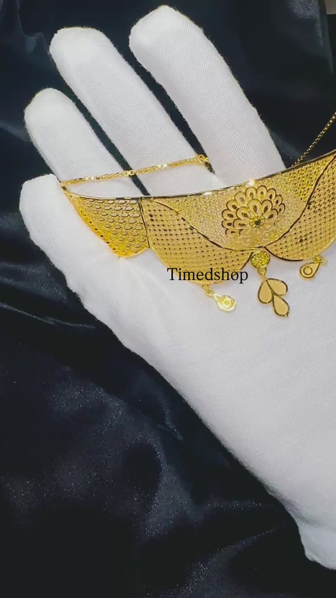 Parure Adja- Chocker- Ras de cou ornée , 3 g d'or Femme Chic