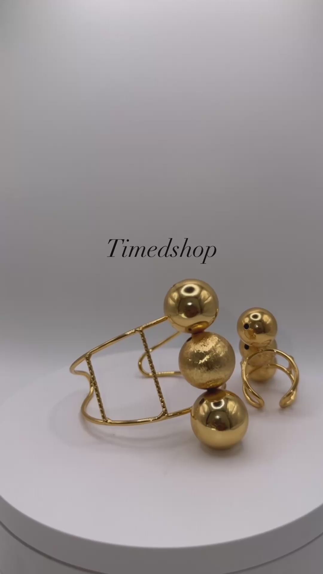 Bracelet 3 boules chic durable jaune or clair