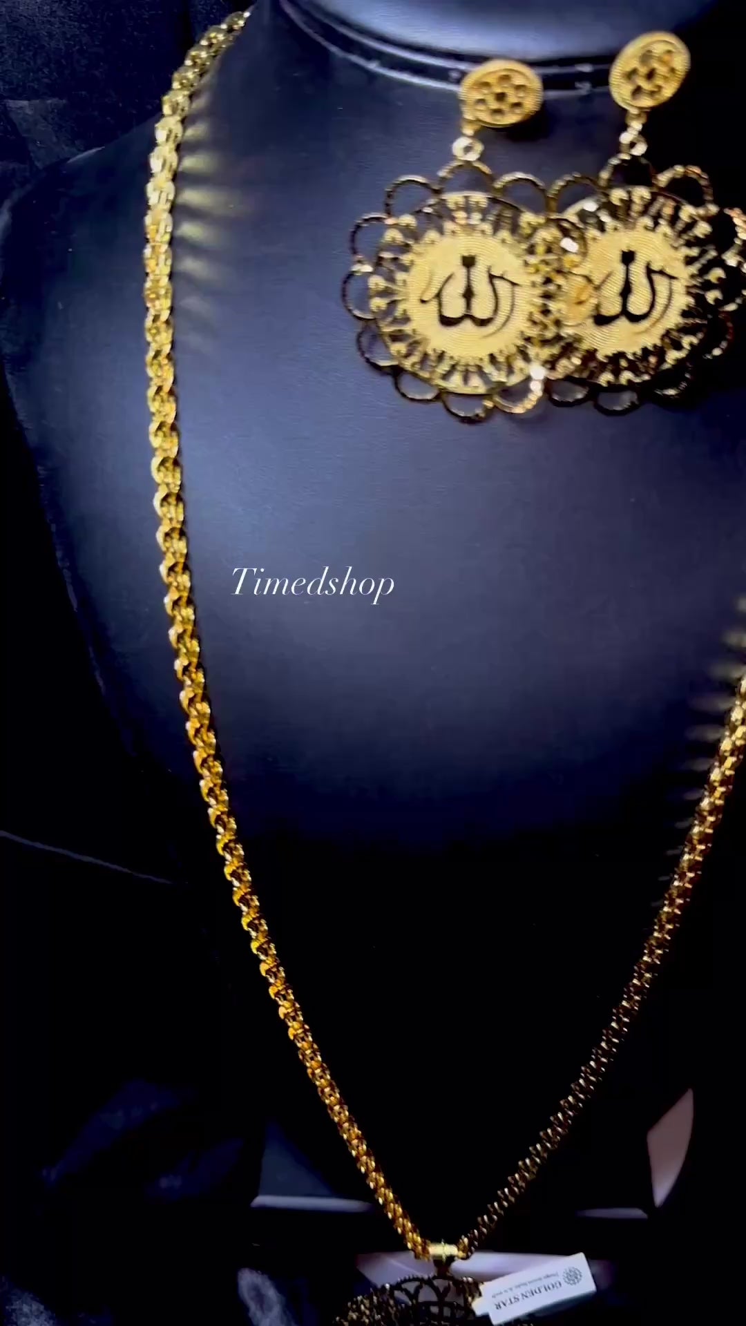 Sautoir Plaque or Garanti - Doré